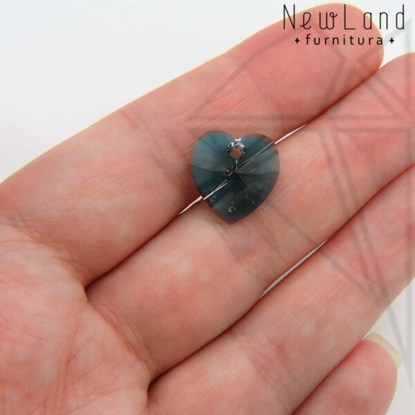 Кристаллы Сваровски сердечки 14 мм (Light SappHire)