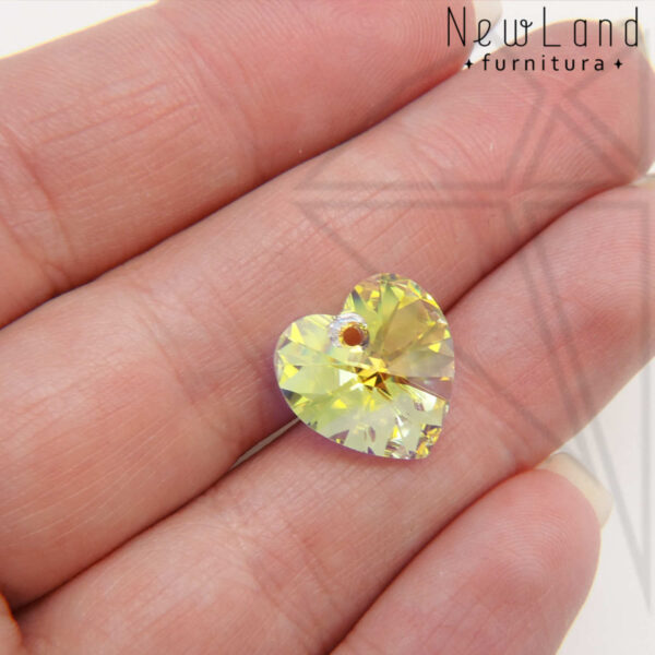 Кристаллы Сваровски сердечки 14 мм (Crystal AB)