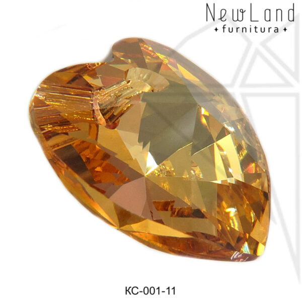 Кристаллы Сваровски сердечки 14 мм (Topaz)