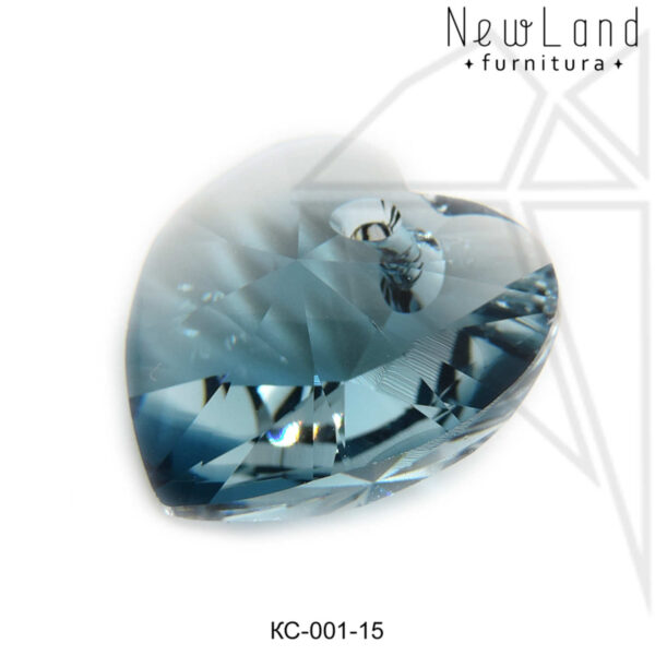 Кристаллы Сваровски сердечки 14 мм (Light SappHire)