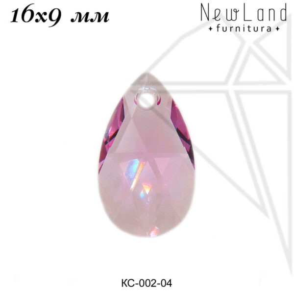 Кристаллы Сваровски капля 16х9 мм (Light rose)