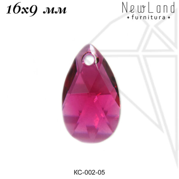 Кристаллы Сваровски капля 16х9 мм (Ruby)
