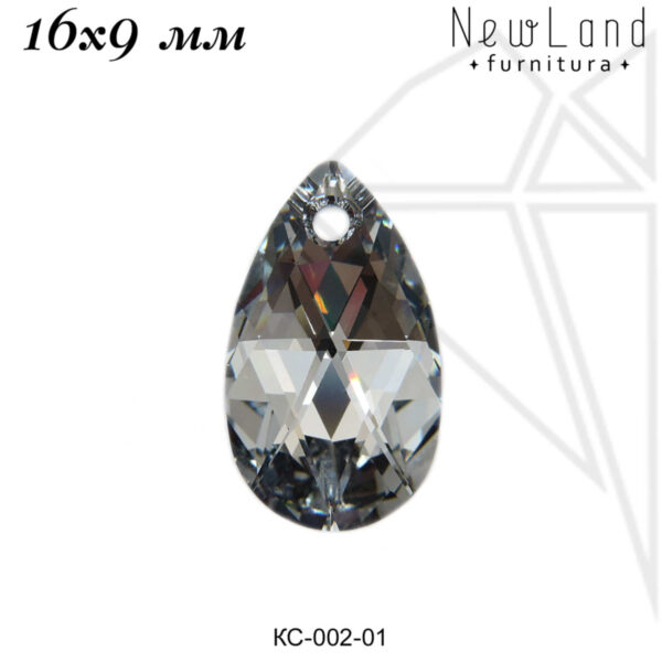 Кристаллы Сваровски капля 16х9 мм (Crystal CAL)