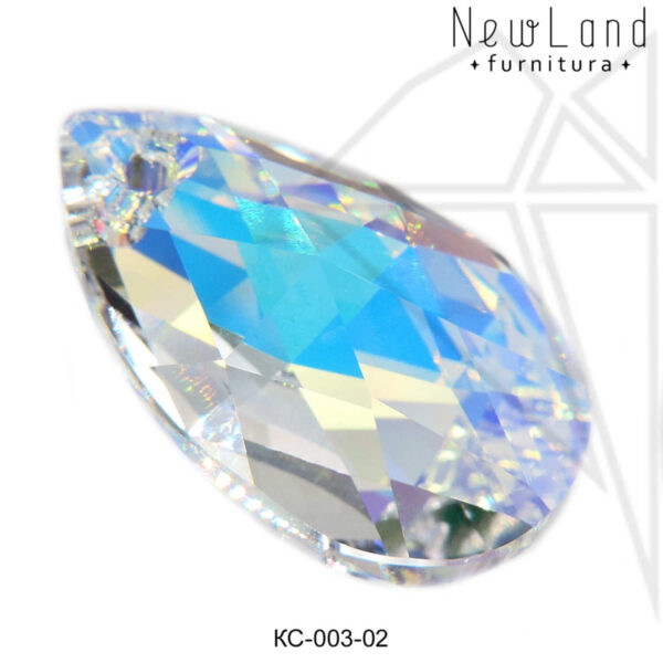 Кристаллы Сваровски капля 22х13 мм (Crystal AB)