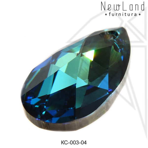 Кристаллы Сваровски капля 22х13 мм (Bermuda blue)