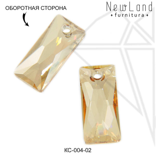 Подвески кристаллы Сваровски 13,5х6 мм (Golden Shadow)