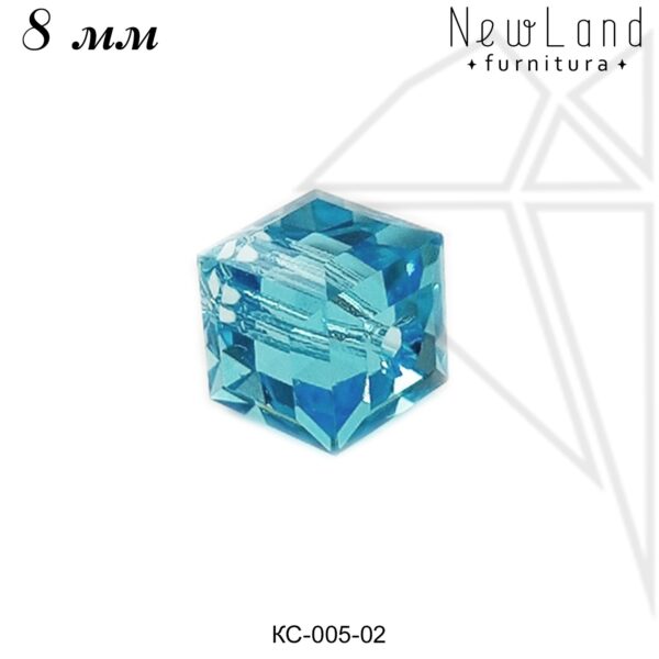 Бусина кристалл Сваровски 8 мм (Aquamarine)