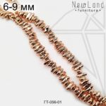 Гематит крошка красное золото 6-9 мм 1/2 нити