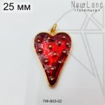 Подвеска клубника 25 мм (золото)