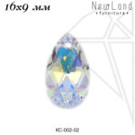 Кристаллы Сваровски капля 16х9 мм (Crystal AB)