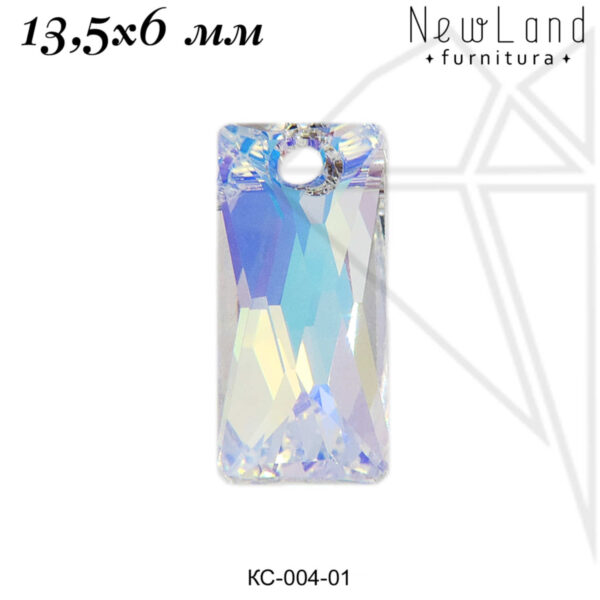Подвески кристаллы Сваровски 13,5х6 мм (Crystal АВ)
