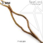 Гематит круглый таблетка золотой 3 мм 1/2 нити